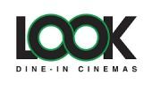 LOOK DINE-IN CINEMAS logo in black and green text on a white background