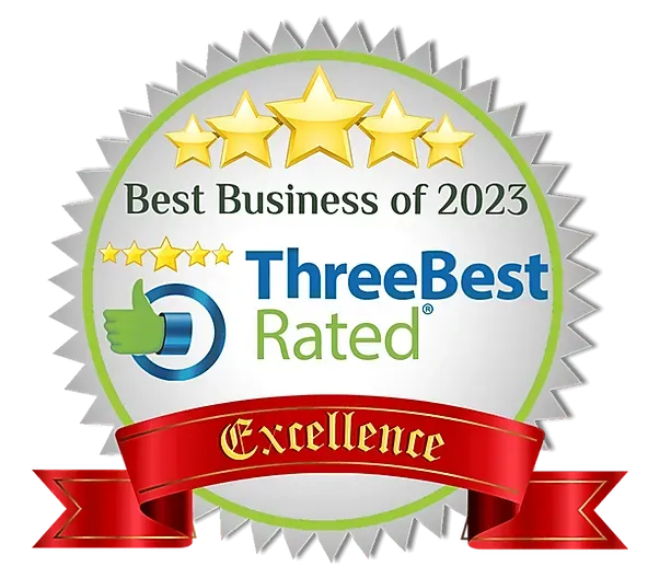 Best Business of 2023 award ribbon