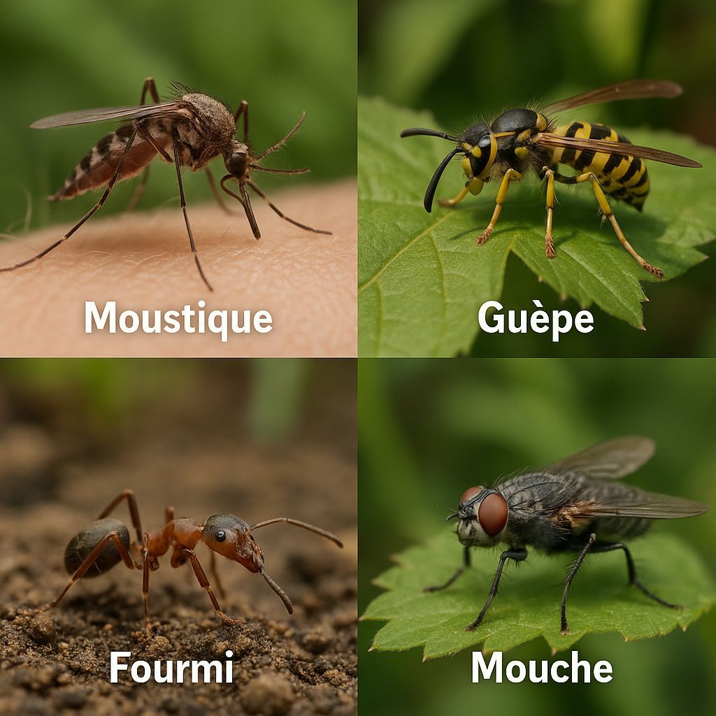 image de moustique guêpe fourmi et mouche