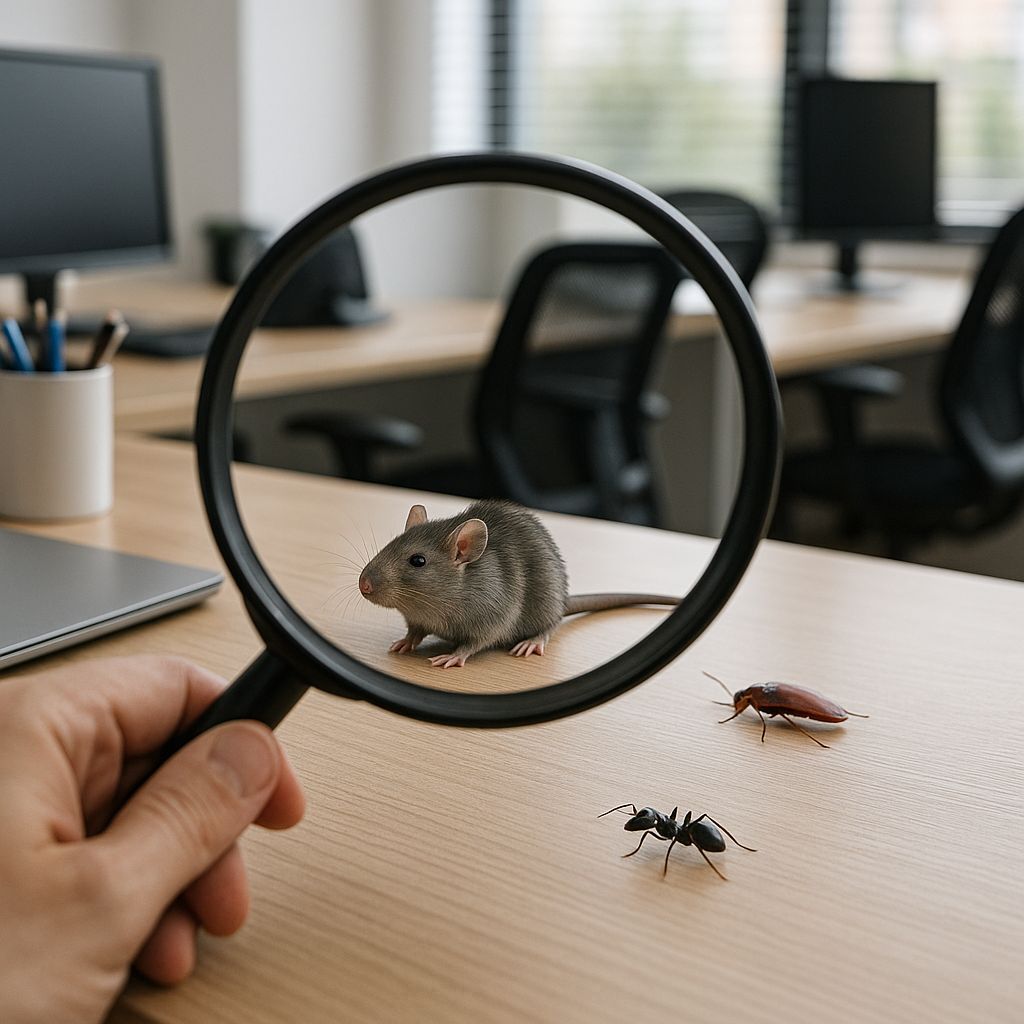nuisibles sur un bureau