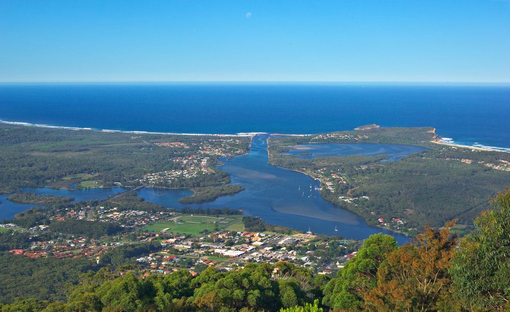Aerial View of Laurieton and the Ocean, Showcasing the Coastal Landscape — Appliance City in Laurieton, NSW