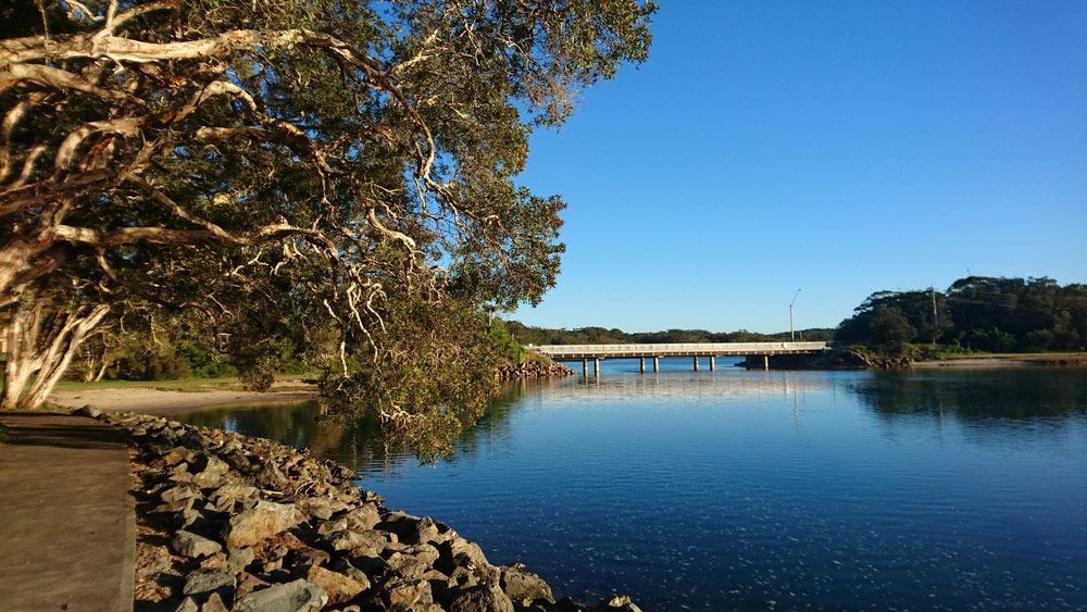 Landscape View of Lake and Bridge at Lake Cathie, Showcasing Serene Waters and Scenic Architecture — Appliance City in Lake Cathie, NSW