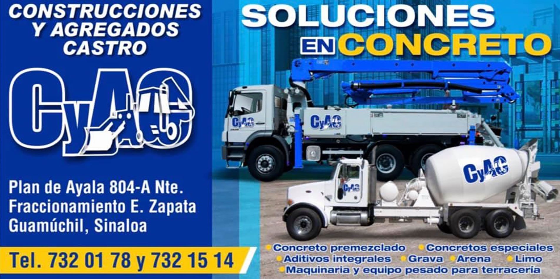 CONSTRUCCIONES Y AGREGADOS CASTRO  - Concreto premezclado