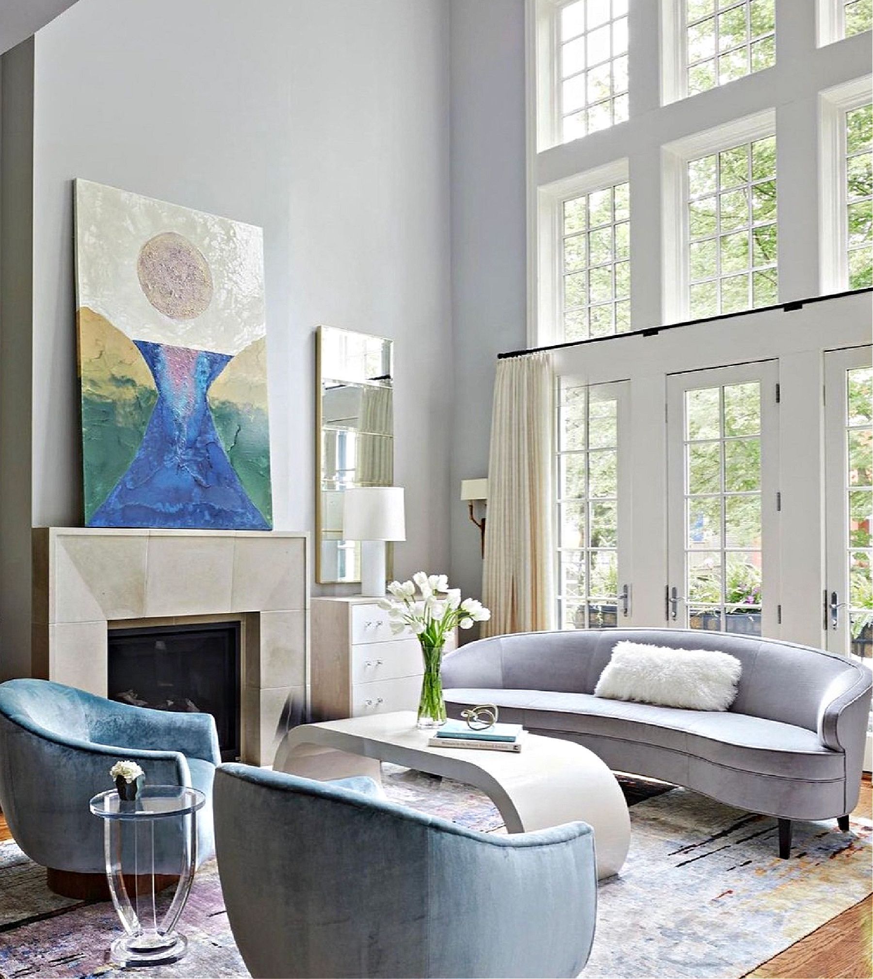 Great room designs with fireplace by J Bradwells Home & Design