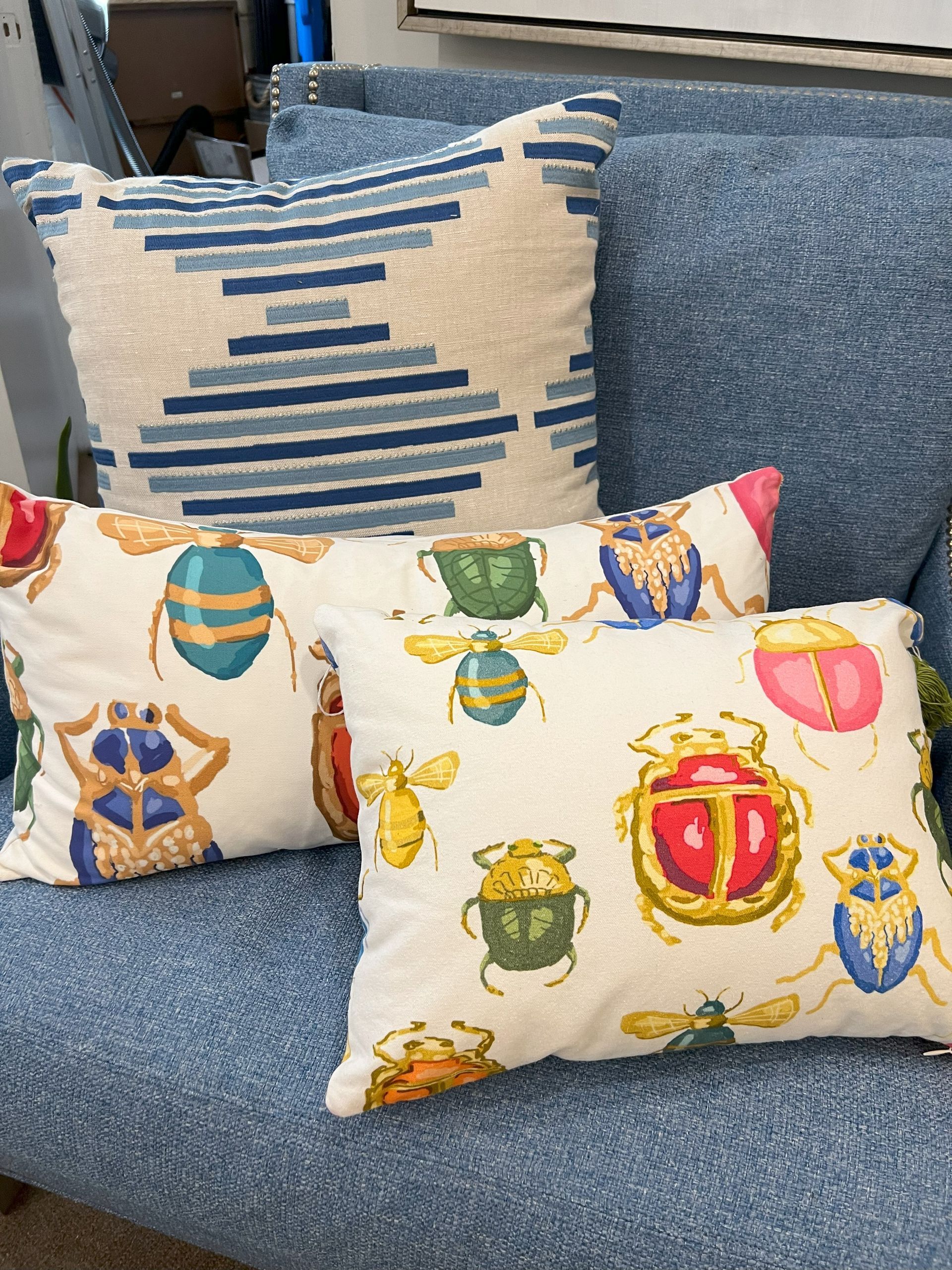 Discount decorative hand-painted pillows lambertville nj