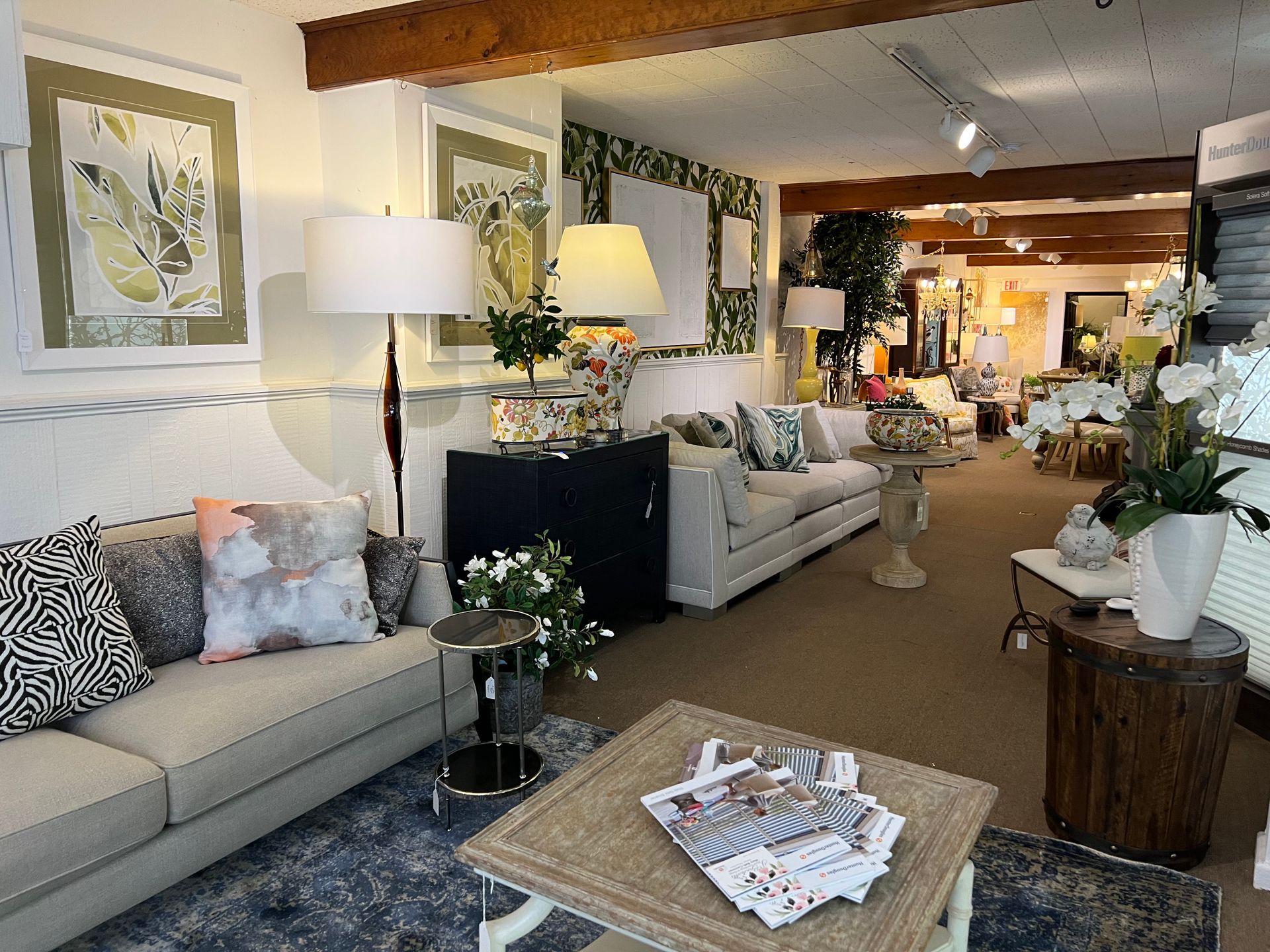 Modern and classic living room furniture and decor in Lambertville, New Jersey.