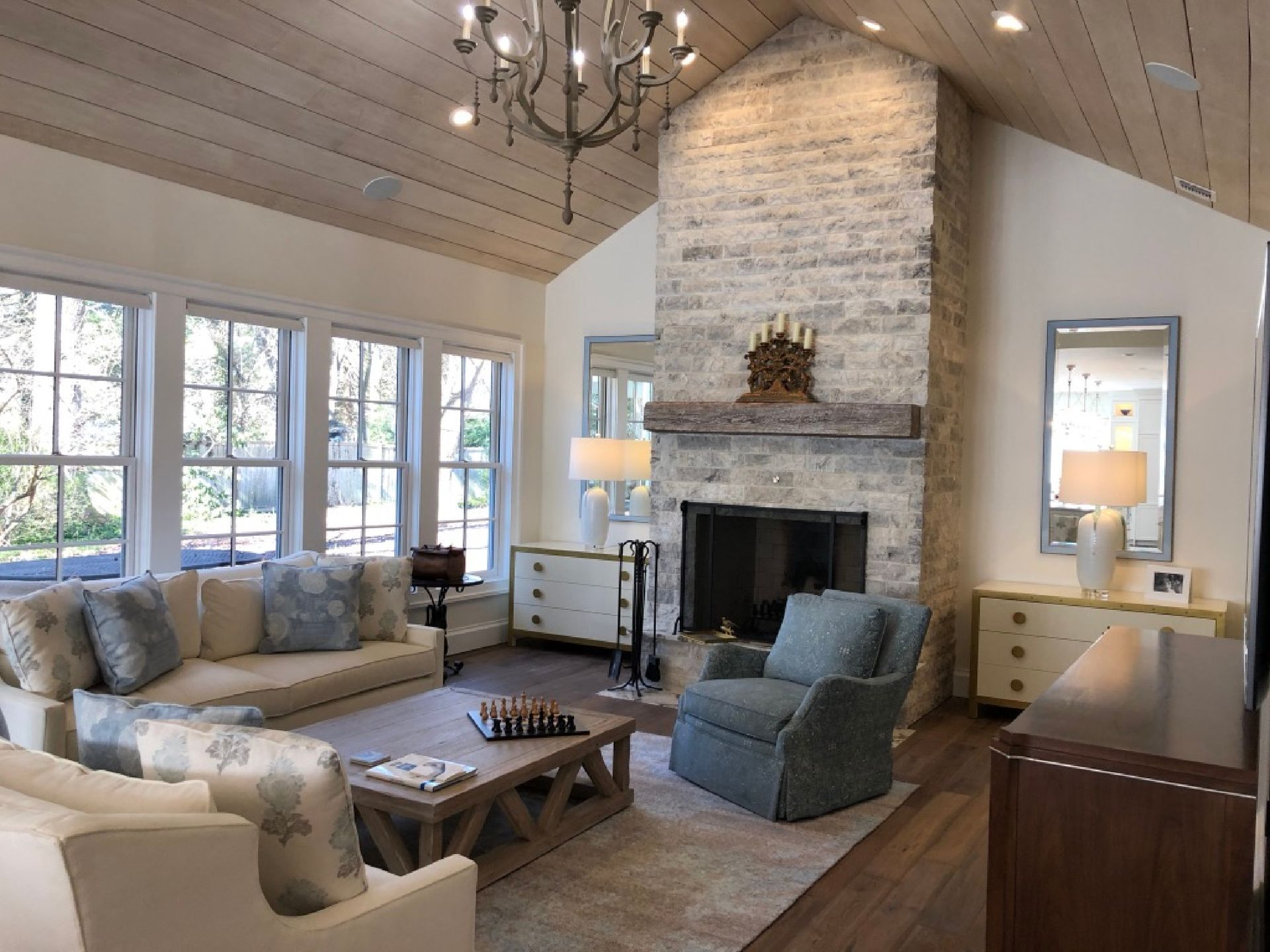 Elegant great room in Princeton, NJ, custom-designed by J Bradwells Home & Design