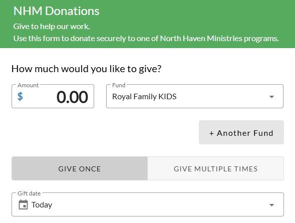 Click the Donate button to give.