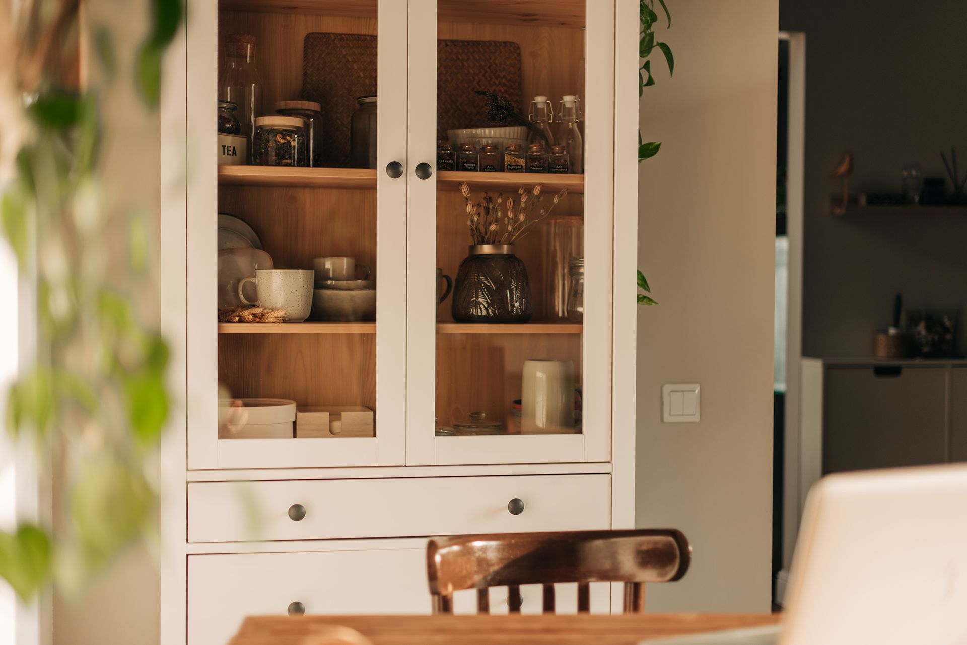 A Dining Room with A Hutch and A Table with A Laptop on It — Inverness, FL — First Class Refinishing