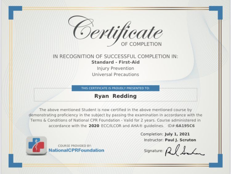 First Aid Certification First Aid Certification