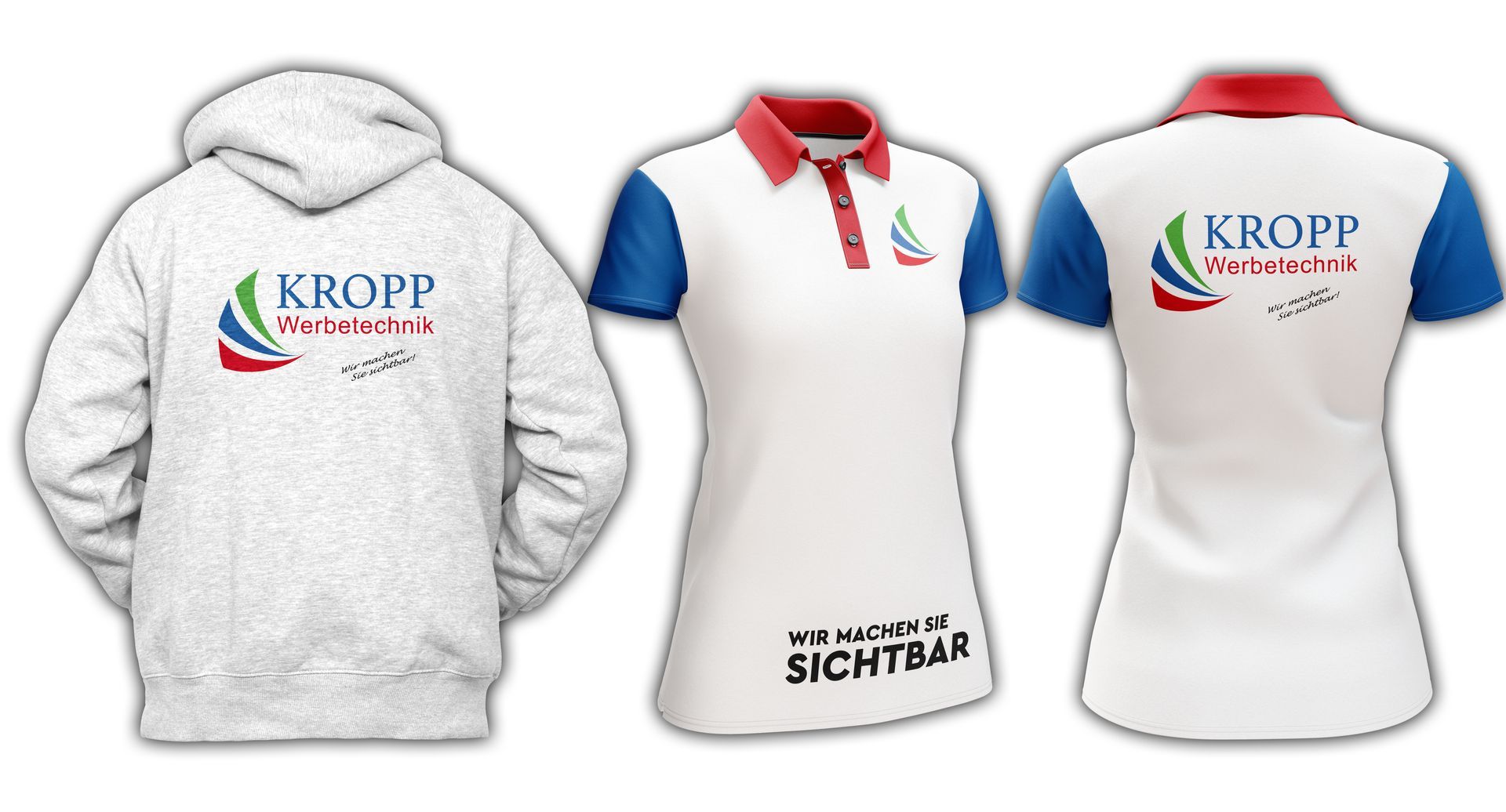 Textildruck bei KROPP Werbetechnik. T-Shirts, Hoodies und mehr.