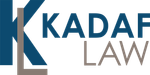 Kadah Law logo with stylized blue “K” and gray “LAW” text on a white background