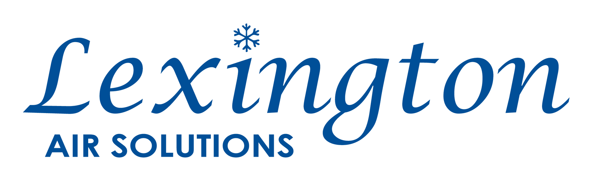 Lexington Air Solutions logo with blue text and a snowflake icon.