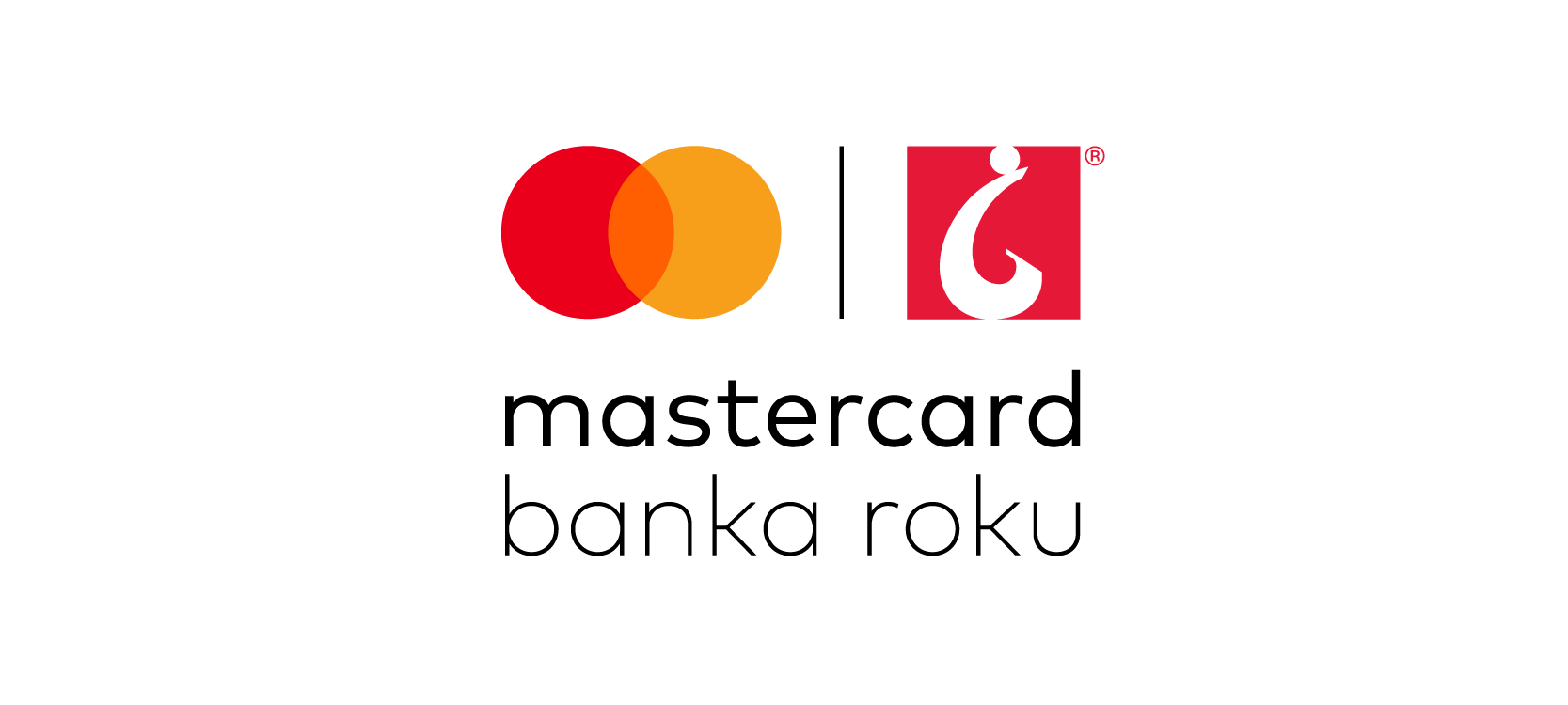 Loga Mastercard a Banka ROKU na bílém pozadí