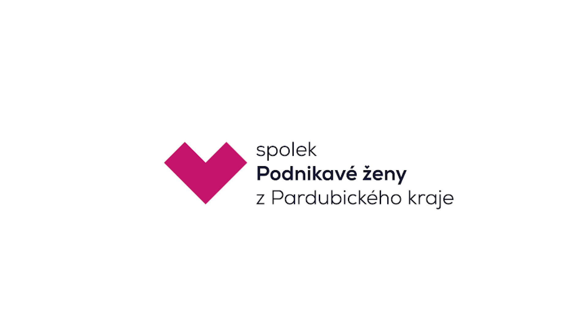 Logo Spolek Podnikavé ženy z Pardubického kraje v růžové a černé barvě