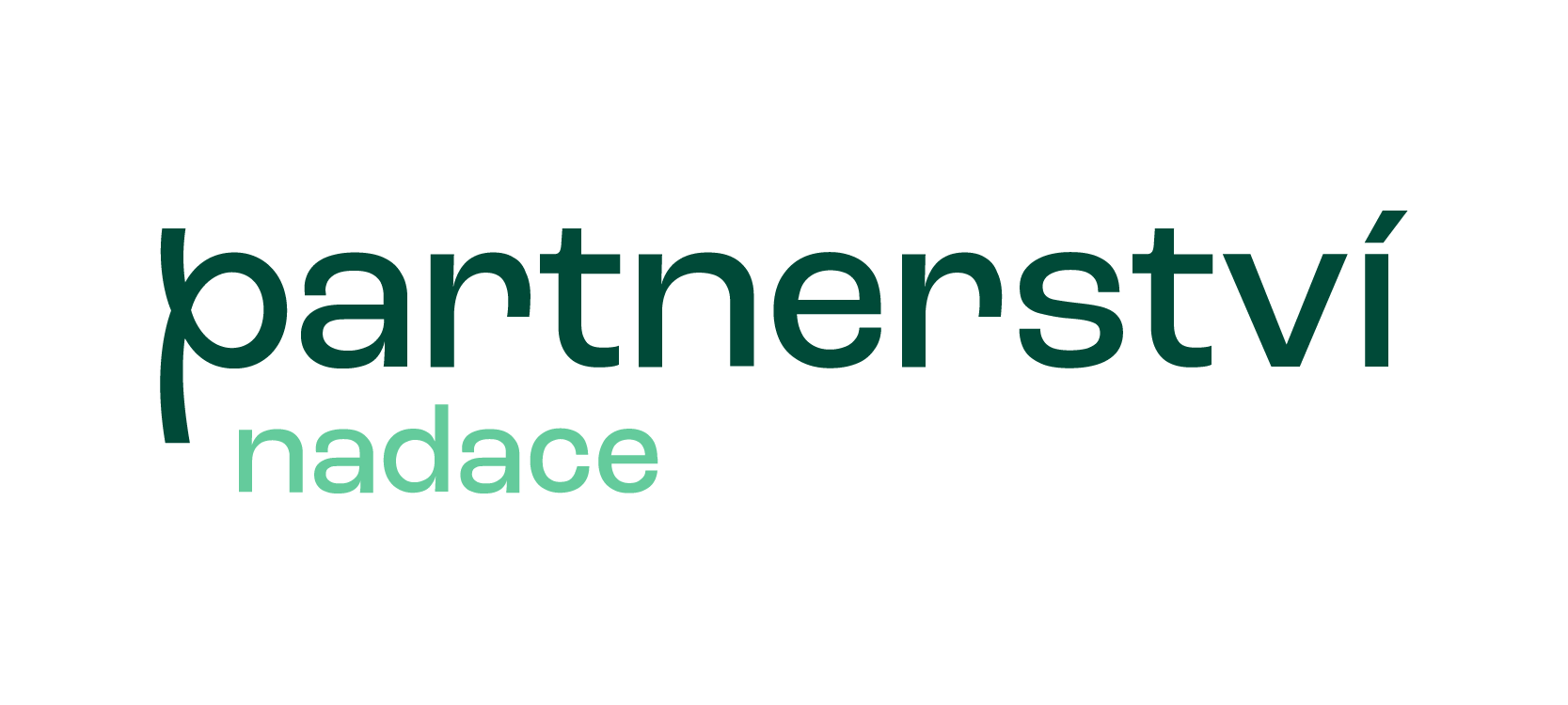 Logo se zeleným textem „partneři“ a menším „nadace“ pod ním.