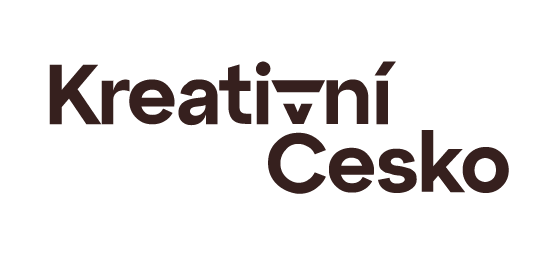 Logo reading “Kreativní Česko” in dark brown and maroon text on a white background