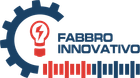 Un logo per fabbro innovativo con una lampadina e un ingranaggio.