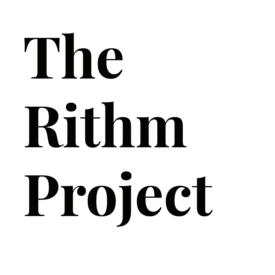 Black serif text reading “The Rithm Project” on a white background