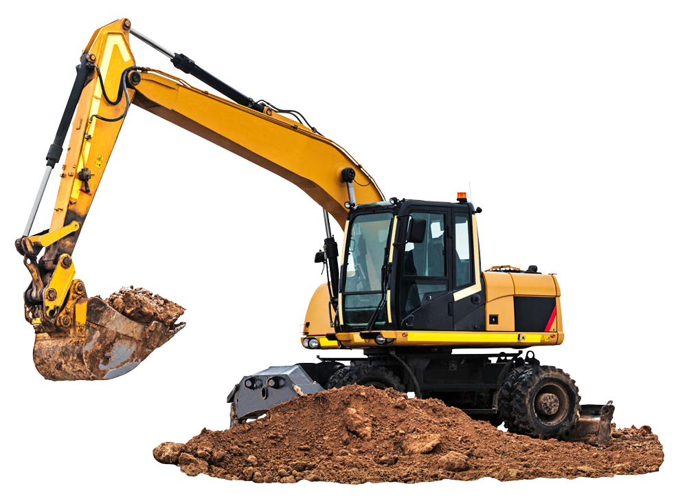 Excavator And Dirt Excavator And Dirt