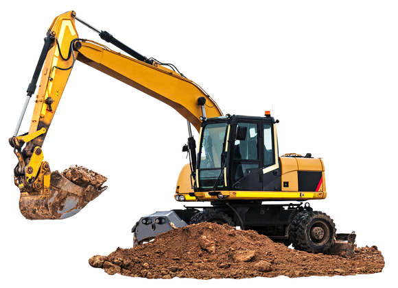 Excavator And Dirt Excavator And Dirt