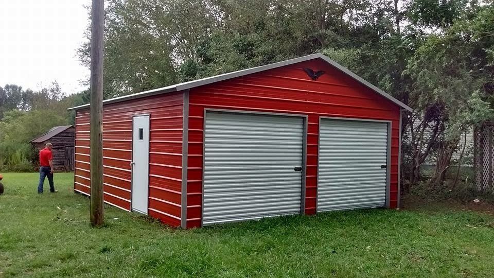 Blue Garage Door