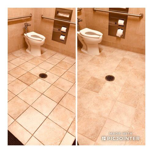 Tile cleaning service.
