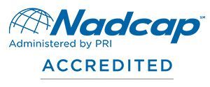 Blue and White NADCAP Chemical Processing Accreditation for Metal Finishing Company - Light Metals Colroing
