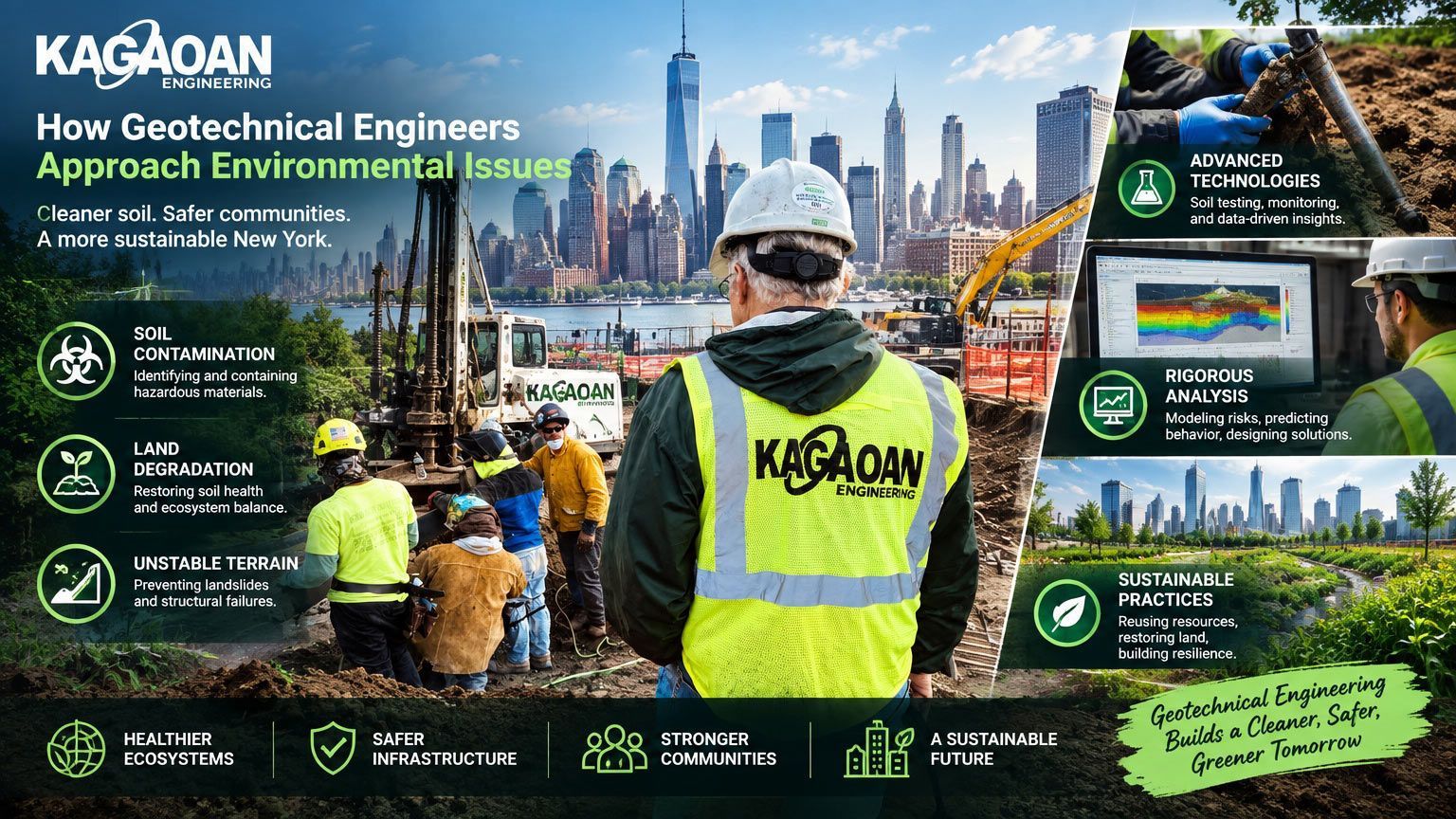 Kagaoan engineers demonstrating How Geotechnical Engineers Approach Environmental Issues