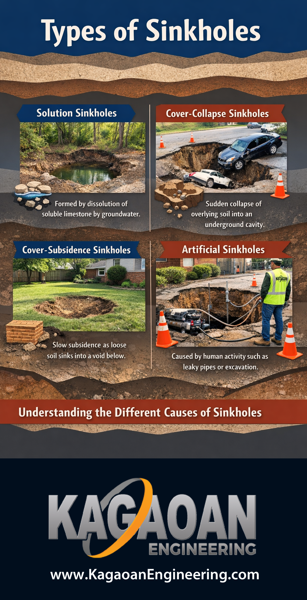 Click to Enlarge Infographic of Types of Sinkholes