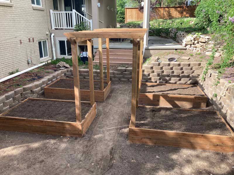 Two wooden planters