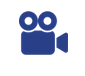 Blue film camera icon.