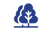 Blue stylized trees icon.