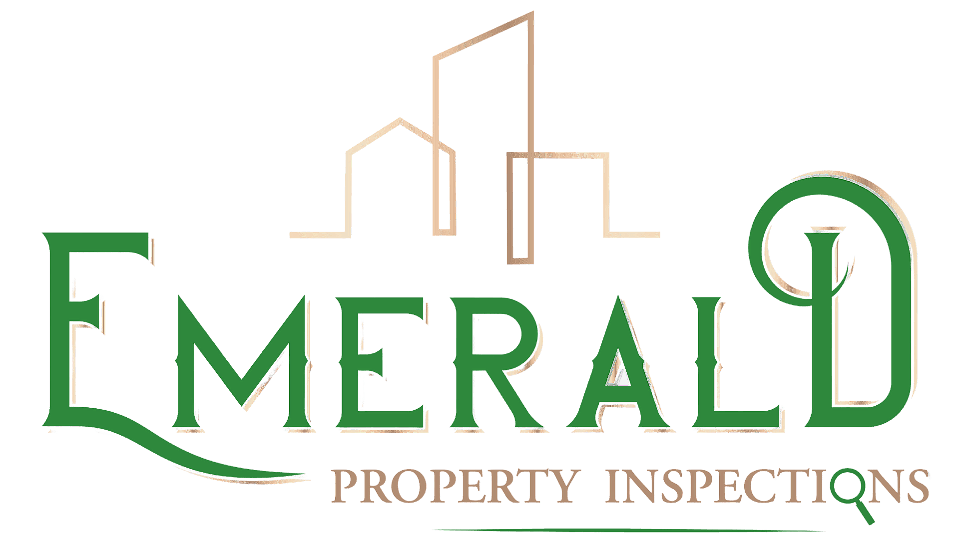 The logo for Emerald Property Inspections is designed in green and gold.