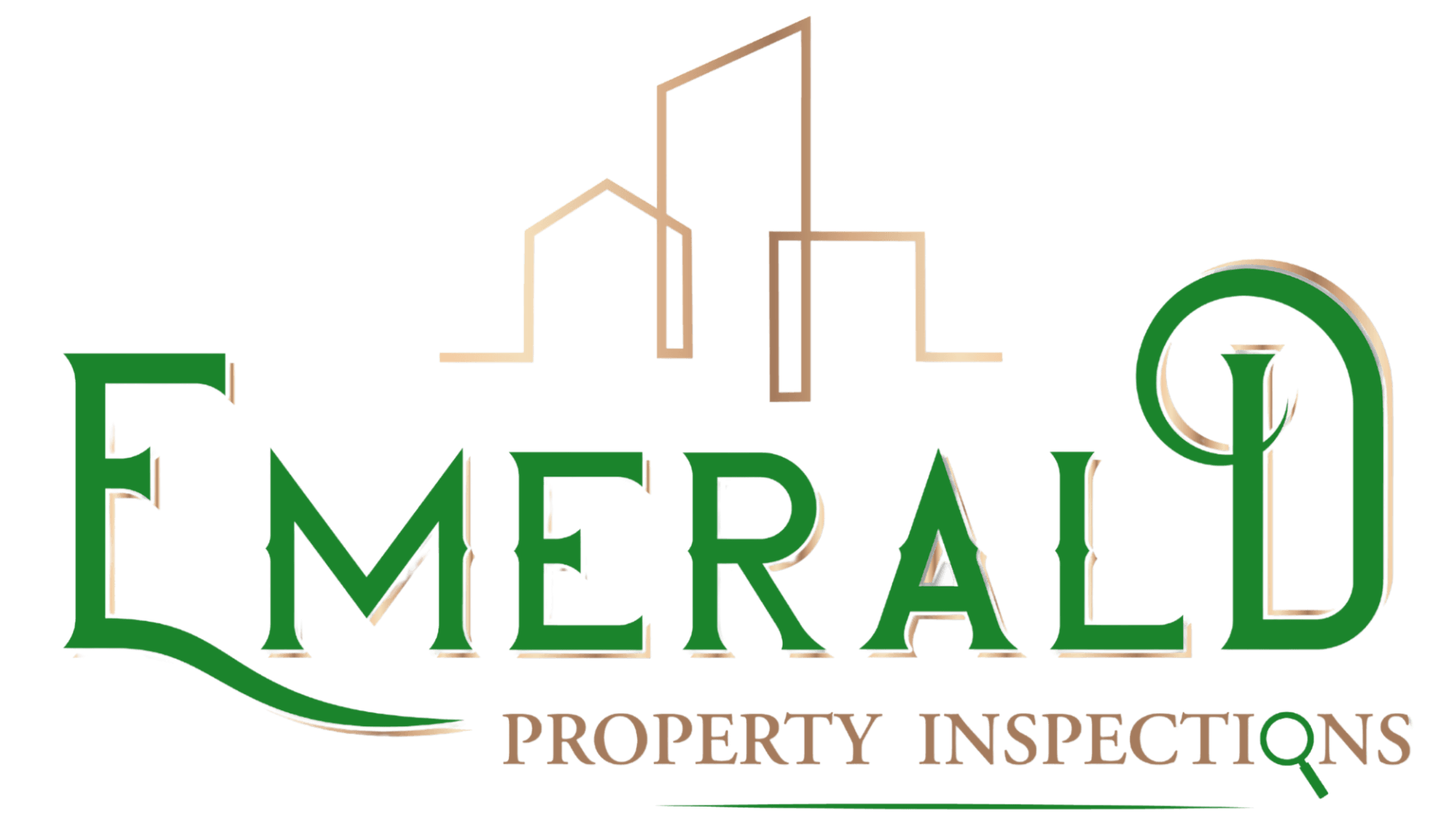 The logo for Emerald Property Inspections is green and gold.