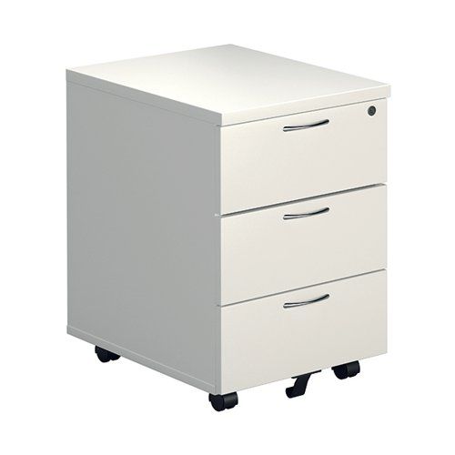 Under Desk Pedestal In White