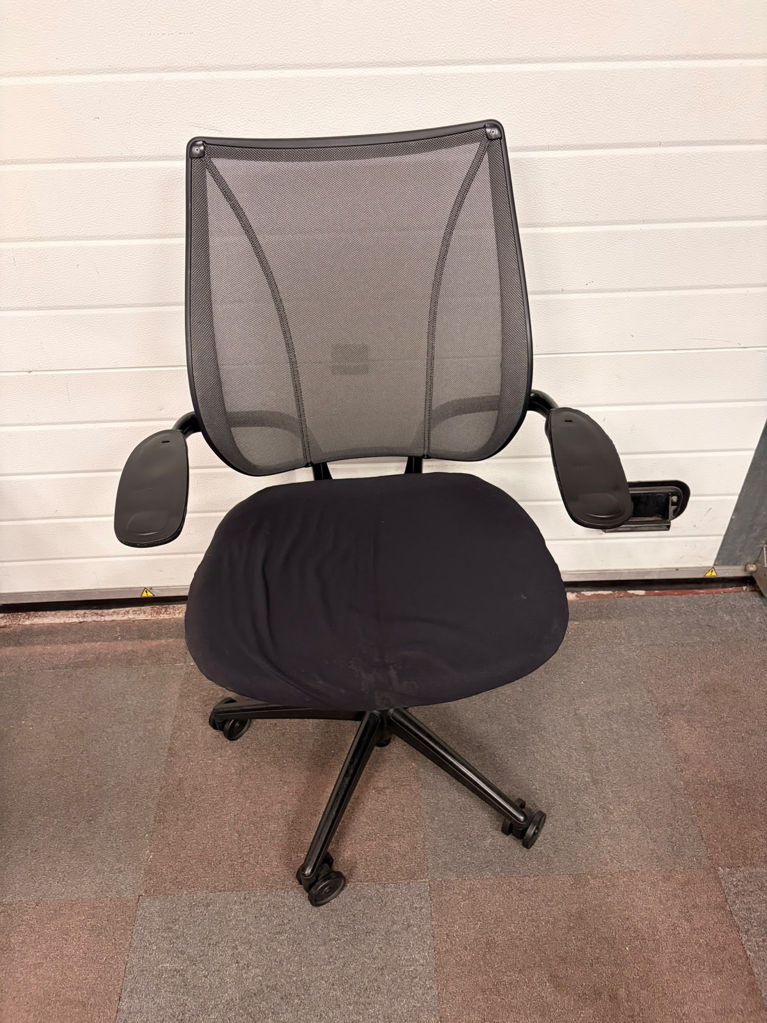 Used Black Fabric Base - Mesh Back Operator Chair
