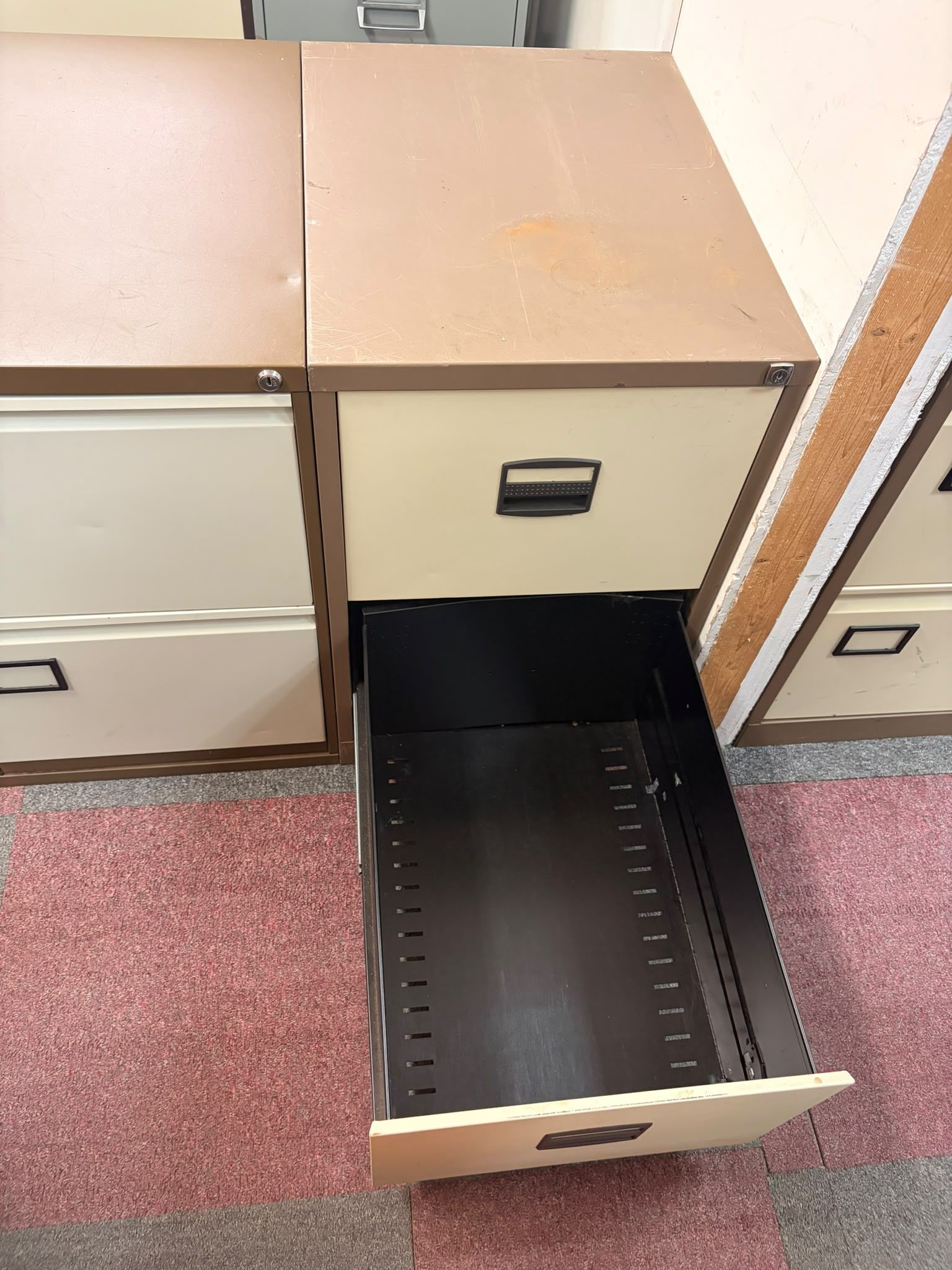 Used Coffee And Cream - Filing Cabinet - Two Drawer