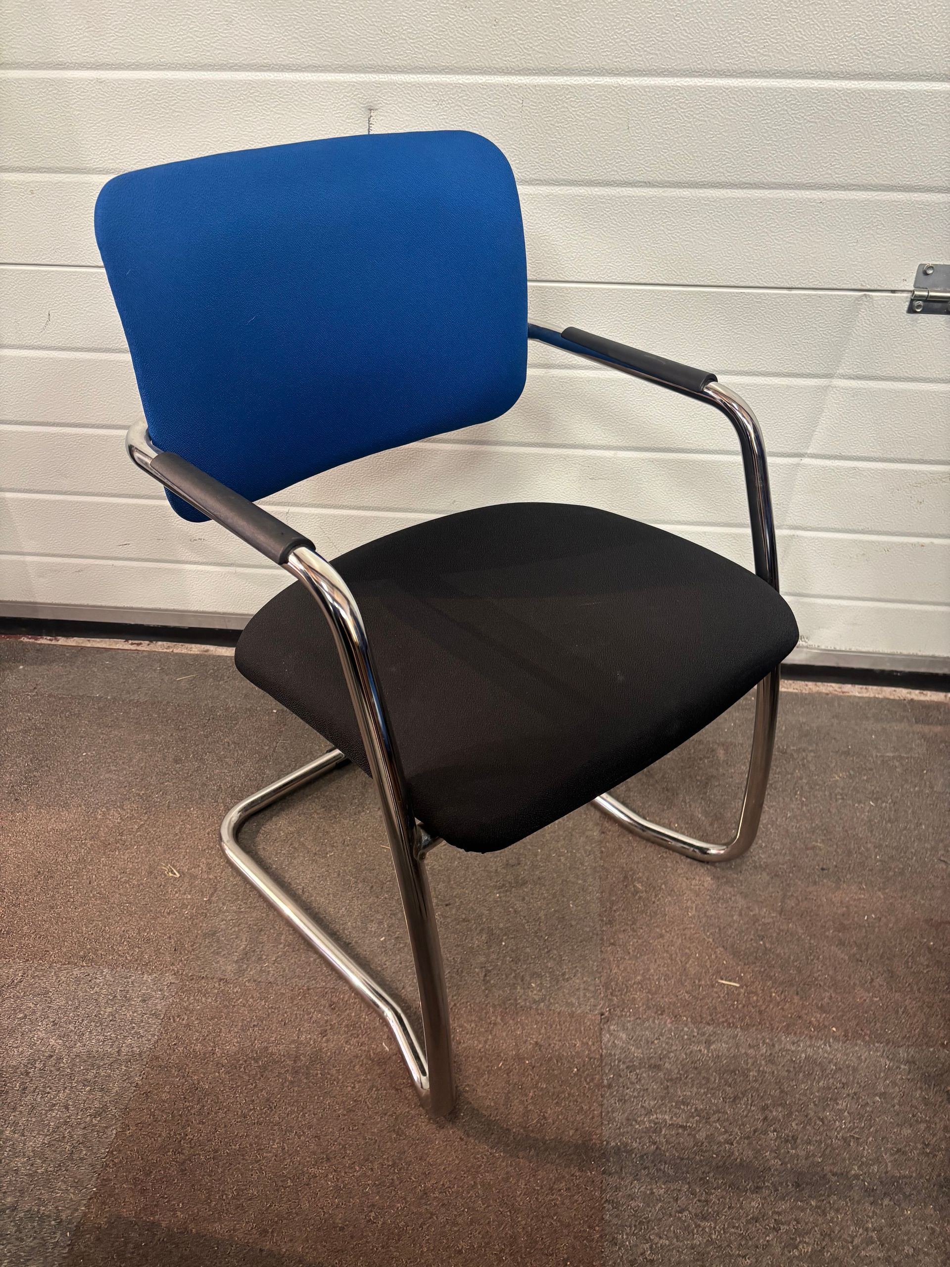 Meeting Chair - Cantilever - Blue and Black