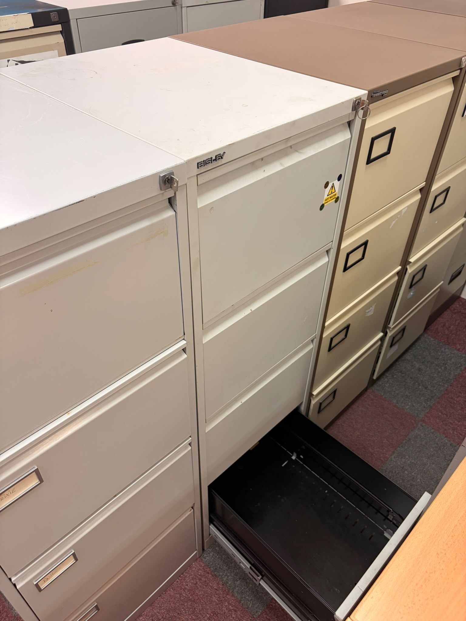Used Bisley - Four Drawer Filing Cabinet - Silver