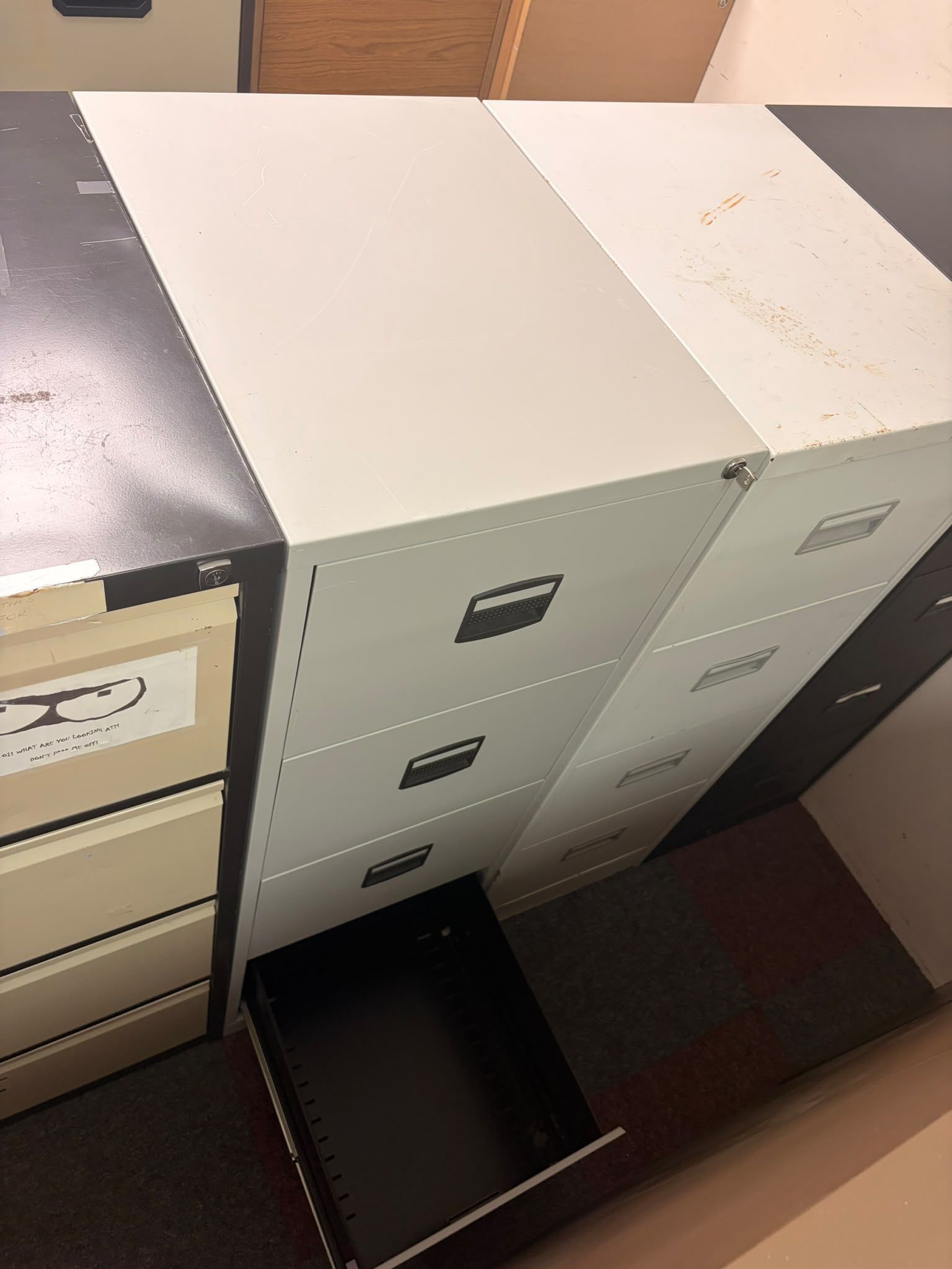 Silver Metal Filing Cabinet