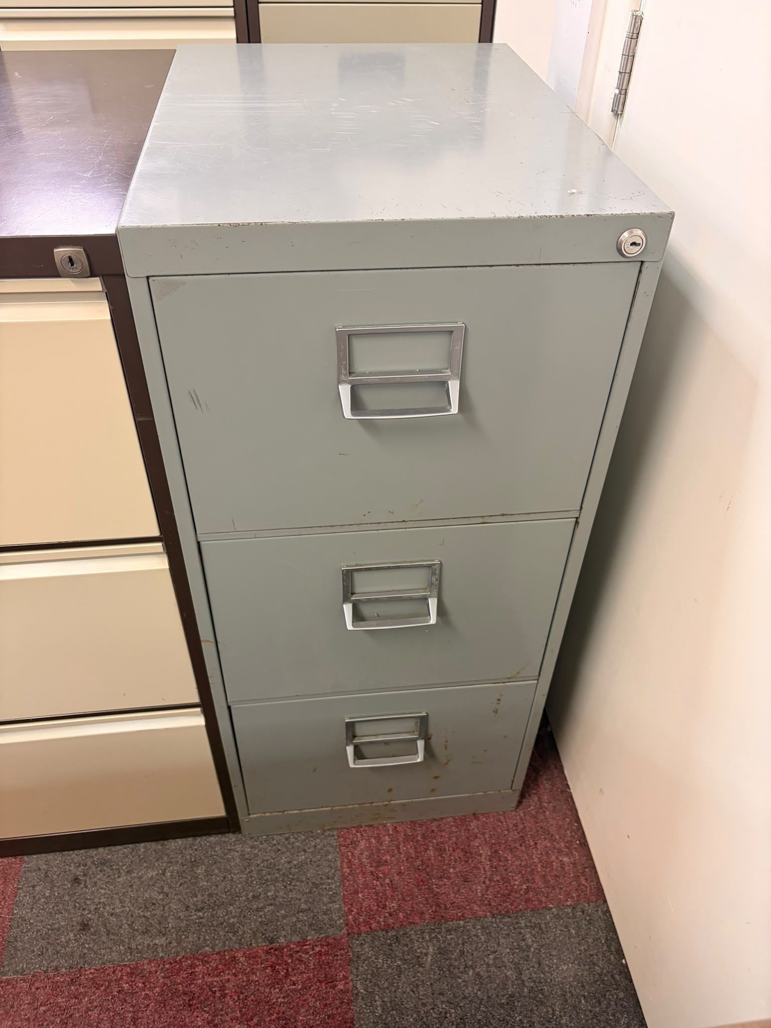 Used Metal Filing Cabinet - 3 Drawer