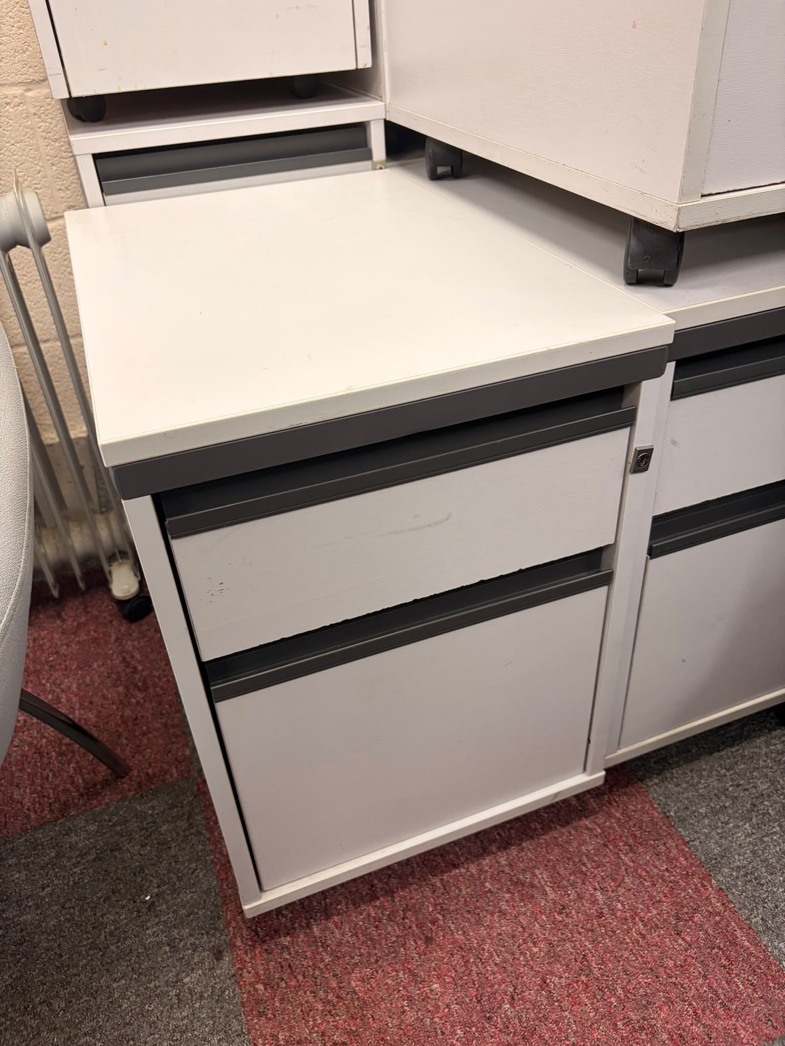 Used Under Desk Pedestals - Grey