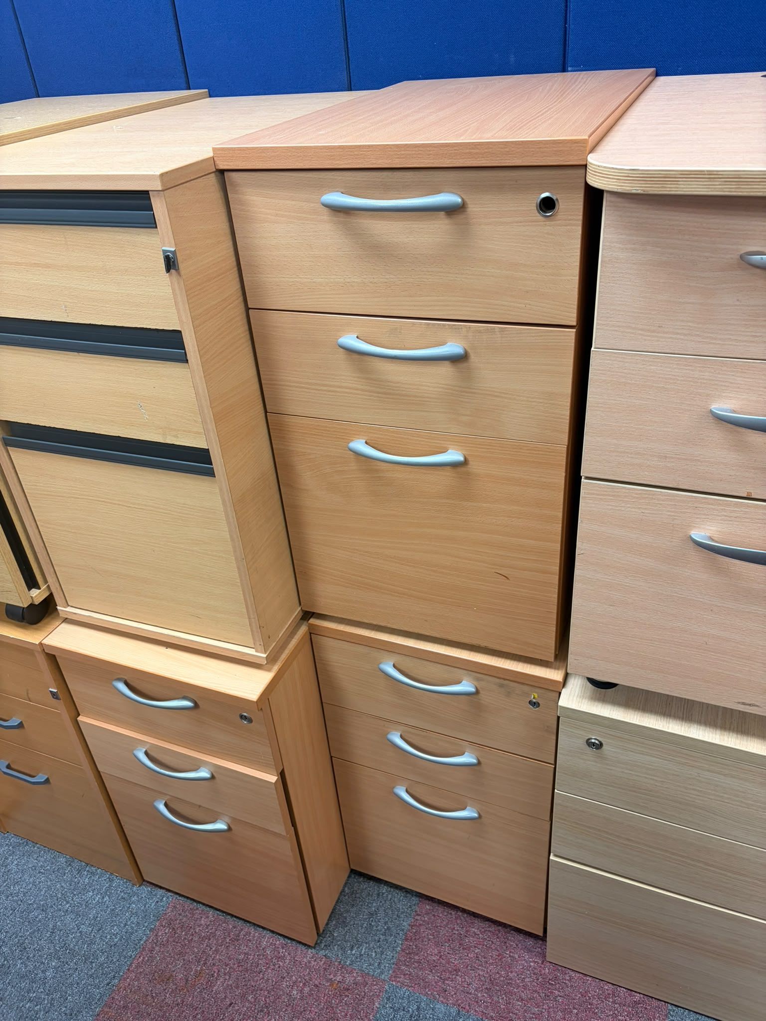 Used Desk High Pedestal - Matching Pair