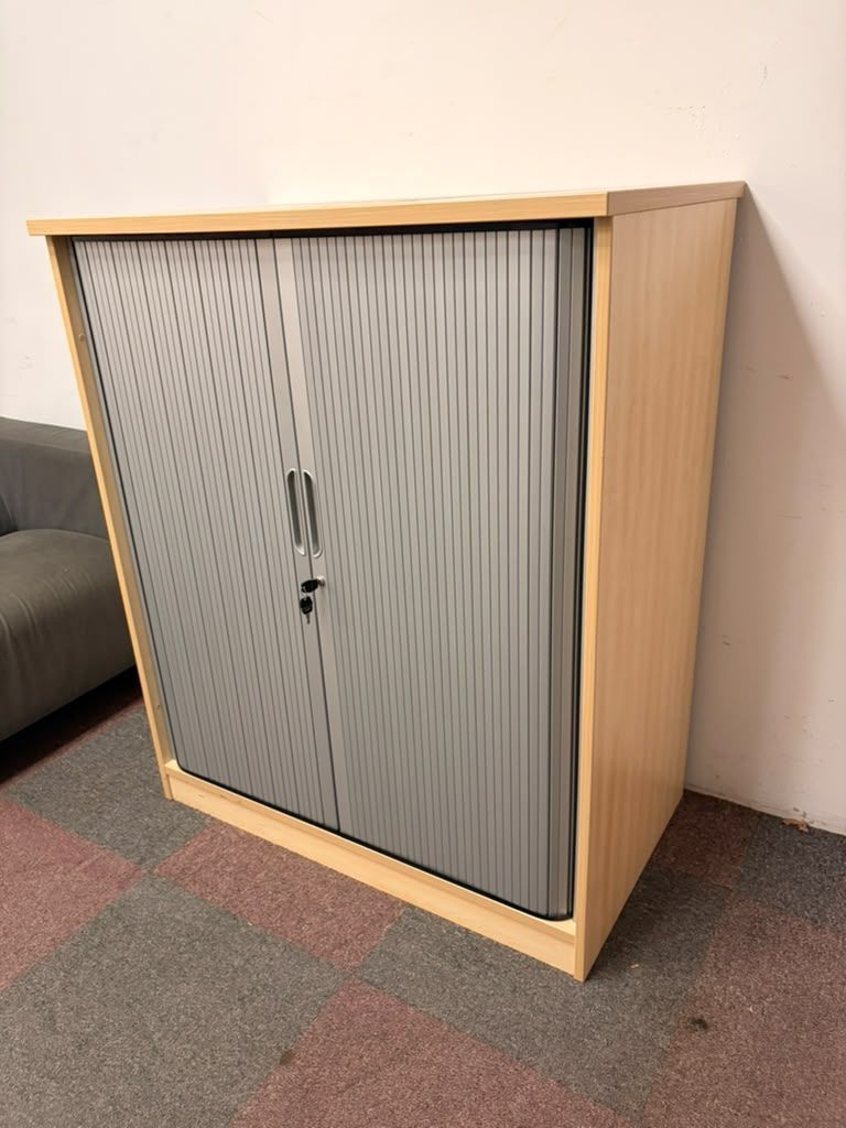Used Tambour Storage Cupboard