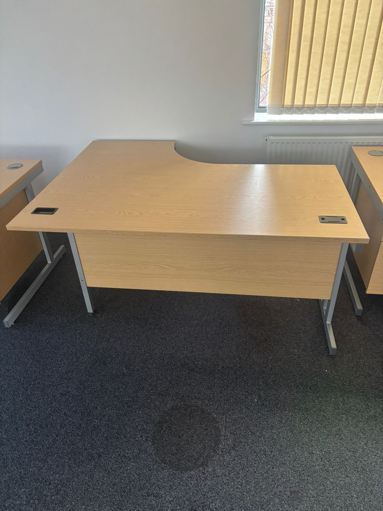 Used Curved Desk - Cantilever Frame