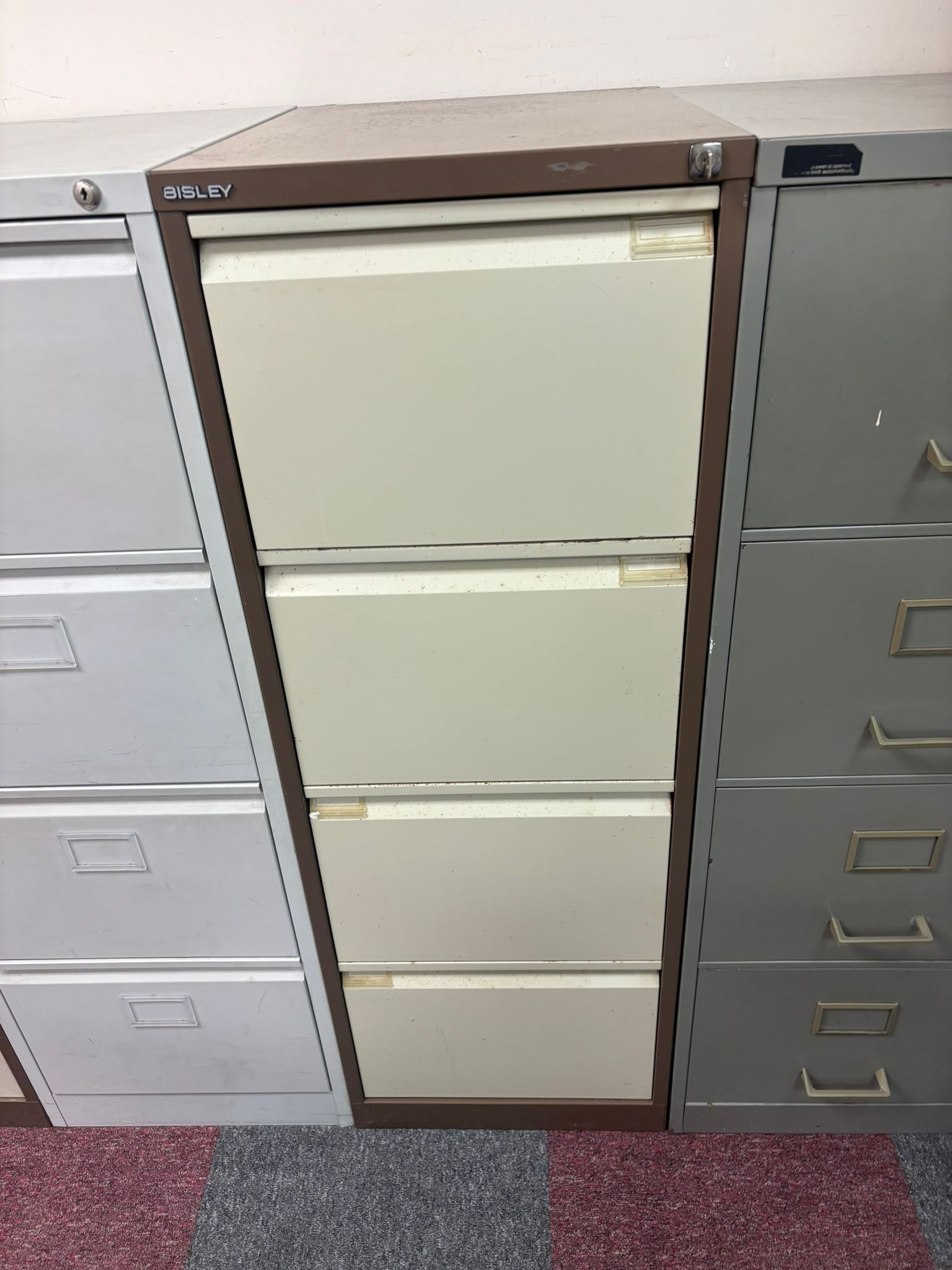 Used Filing Cabinet - 4 Drawer - Coffee and Cream