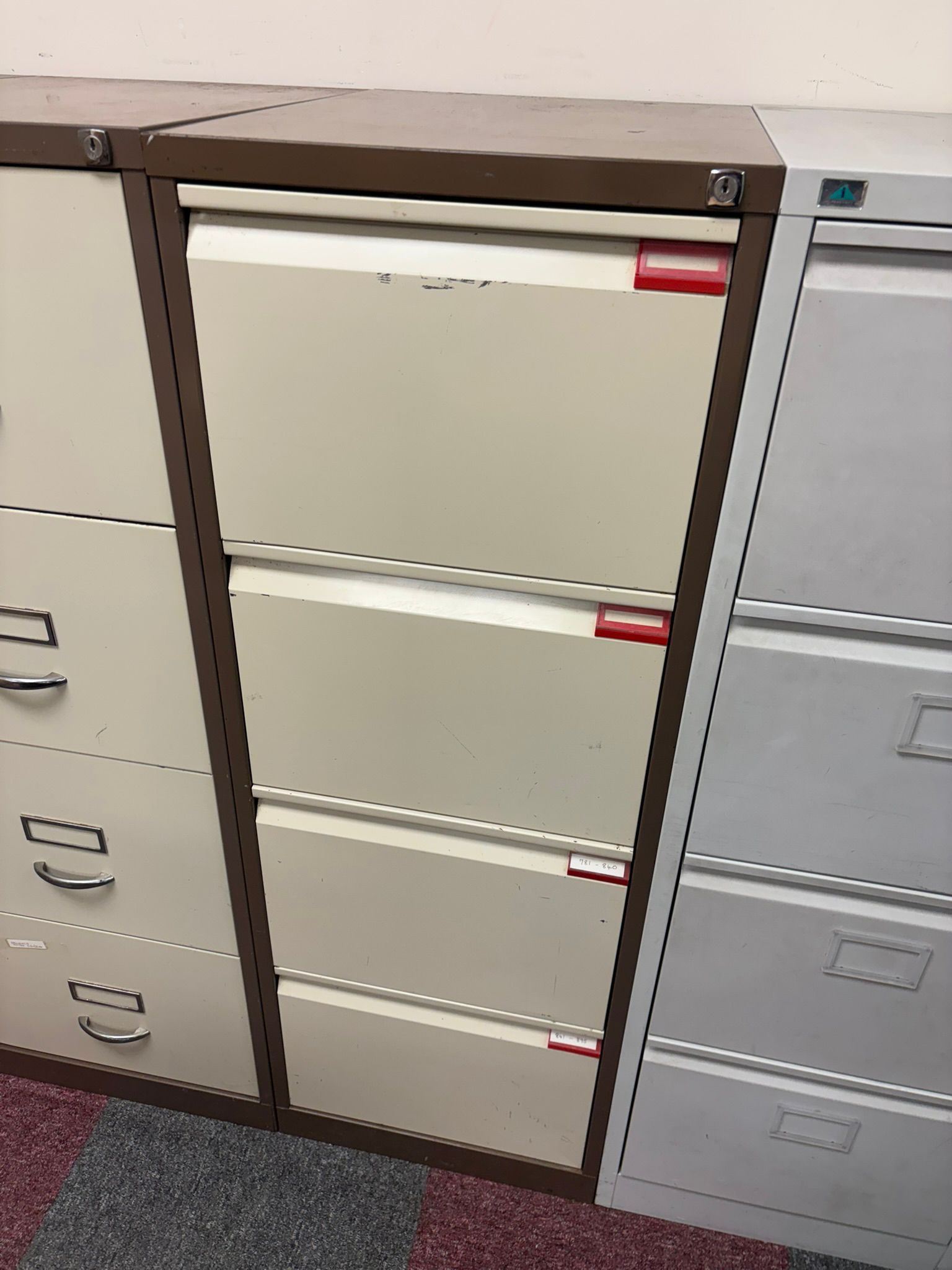 Used Filing Cabinet - Coffee and Cream