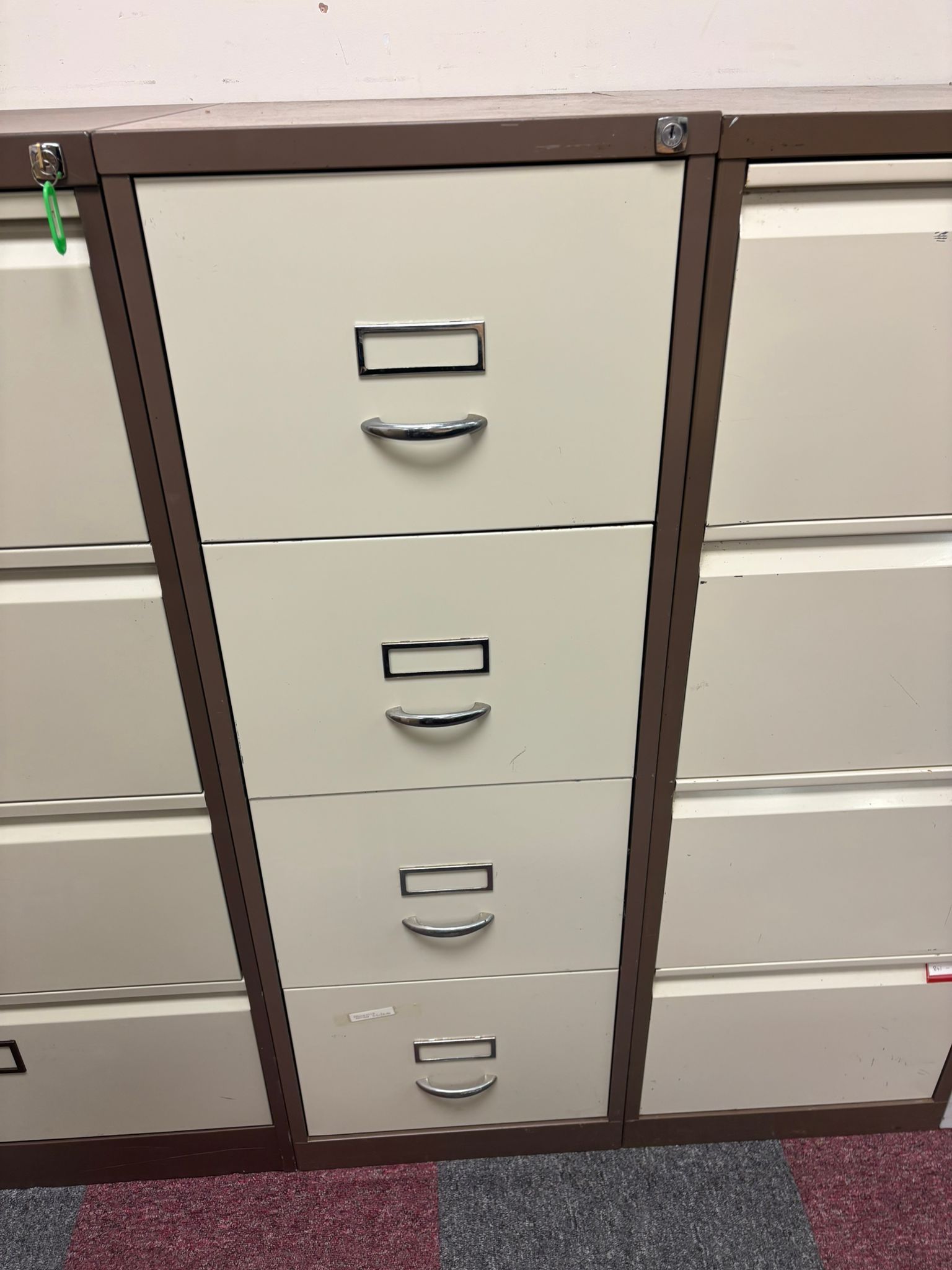 Used Filing Cabinet - Coffee and Cream - 4 Drawer