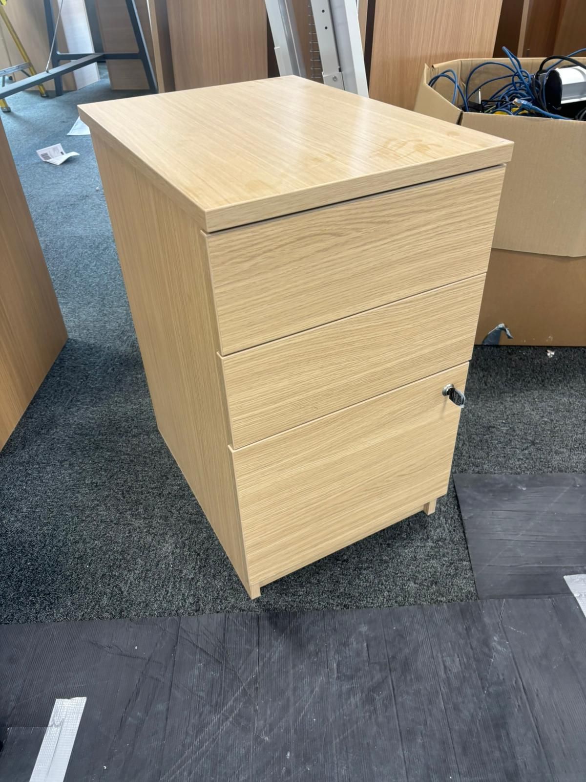Used Pedestal - Three Drawer - Filing Draw